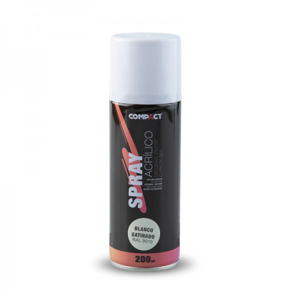 Pintura spray satinado 200ml.blanco